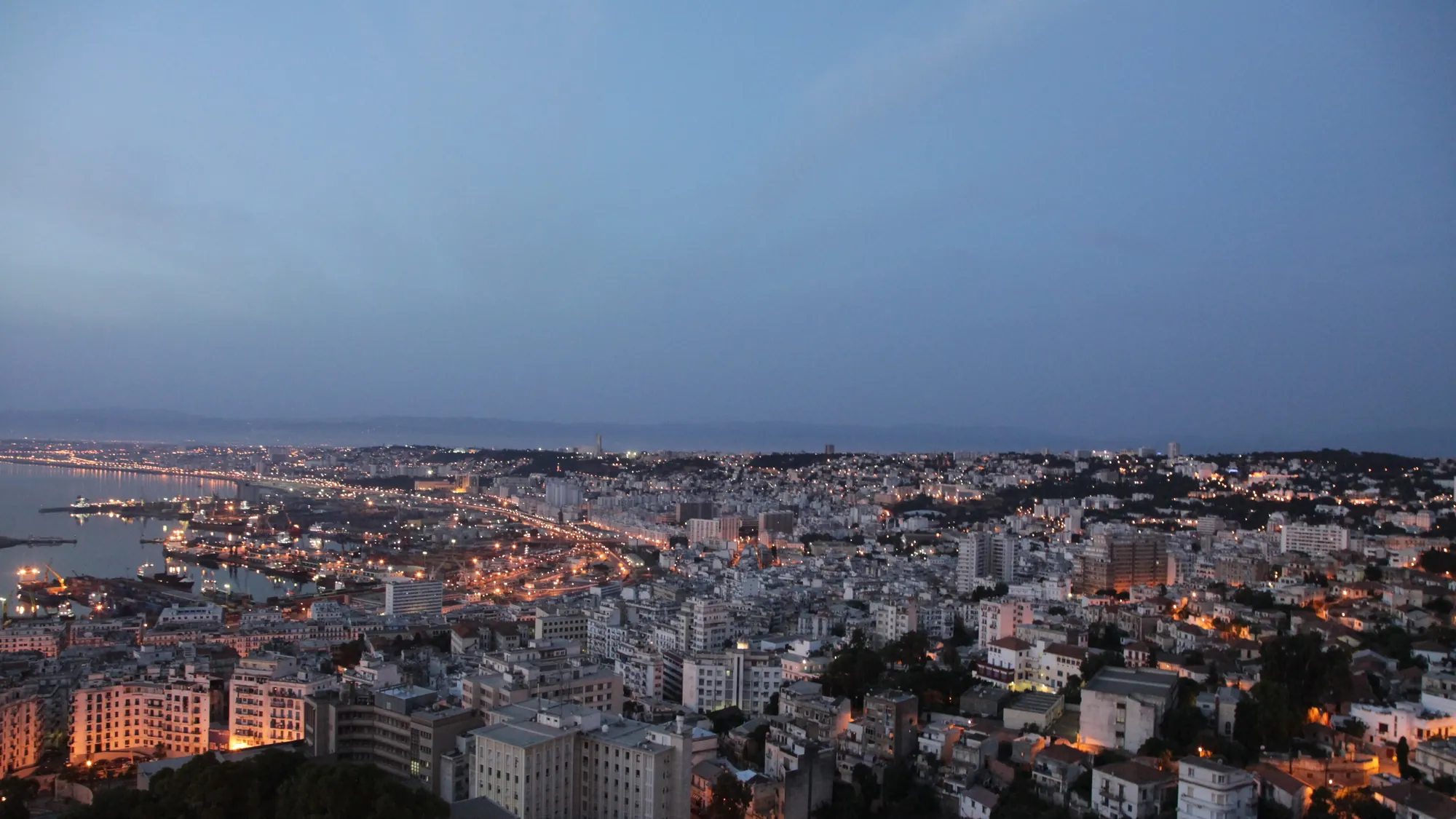 Bay of Algiers at dusk, Algeria