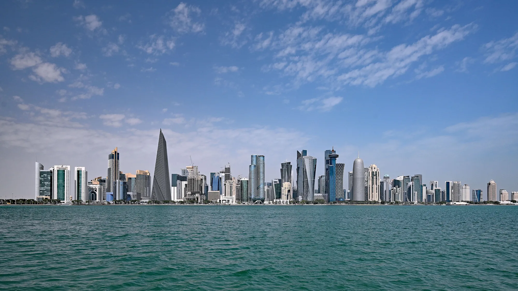 West Bay skyline across the water, Doha