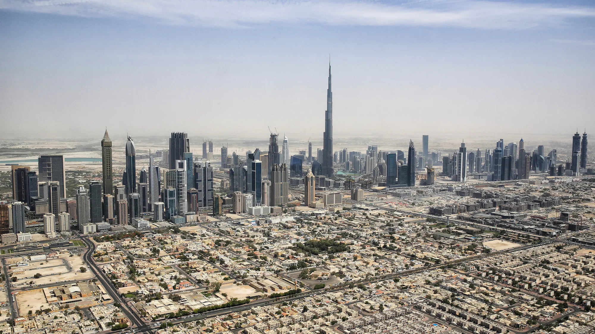 Dubai skyline with Burj Khalifa, UAE