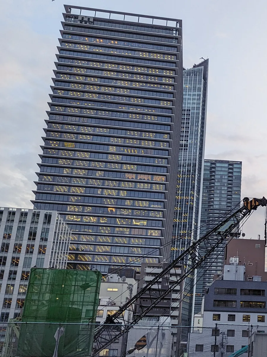 Toranomon Hills Business Tower rising over Toranomon, Tokyo