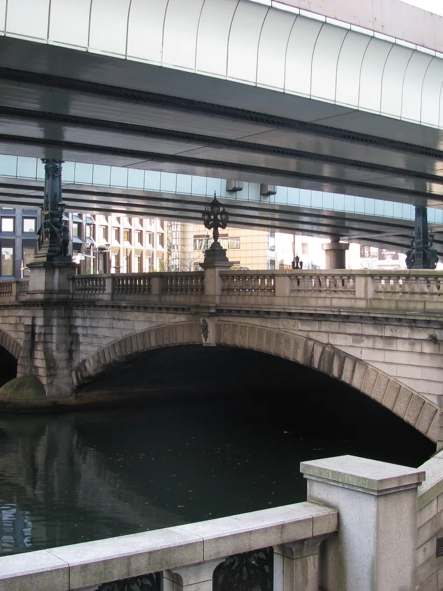 The stone Nihonbashi bridge under the expressway
