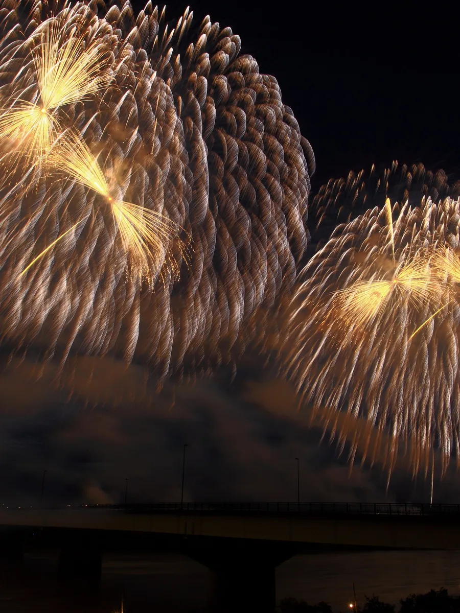 The Phoenix fireworks over the Shinano River, Nagaoka
