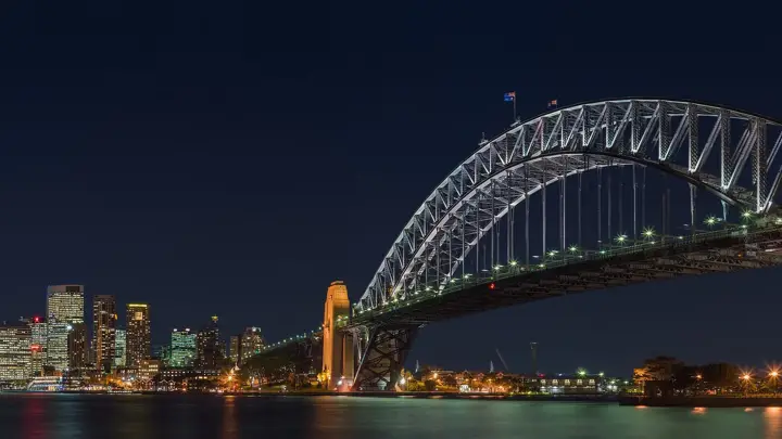 Sydney Harbour Bridge at night, Australia