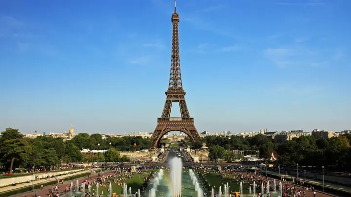 Eiffel Tower seen from the Trocadero, Paris